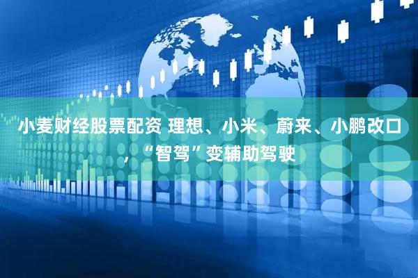 小麦财经股票配资 理想、小米、蔚来、小鹏改口，“智驾”变辅助驾驶